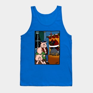 Three Little Pigs and Santa Tank Top